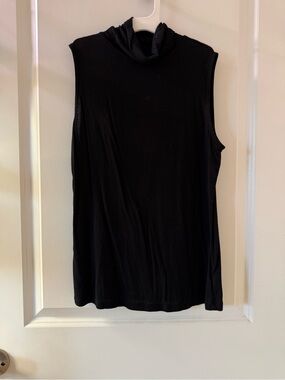 a new day Black Sleeveless Mock Neck Tank Top